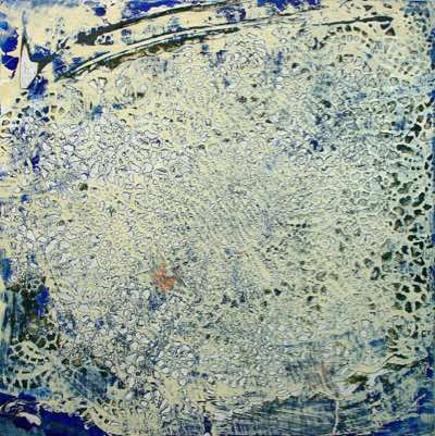 Mixed media on recycled panel.