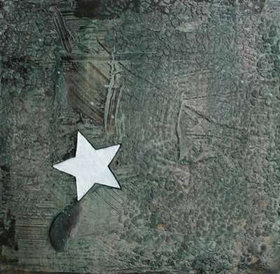 Mixed media on recycled panel.