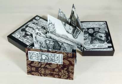 Hand-made accordion fold book with presentation box (also an Olympic Foldy), 2010