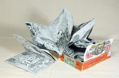 Hand made accordion fold book and box, 2010