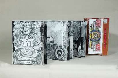 Hand-made accordion fold book and box, 2010