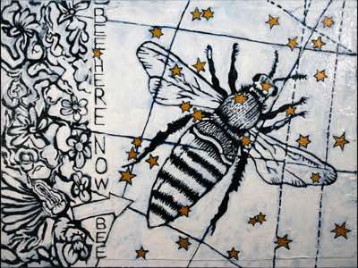 Acrylic on canvas (collaged)