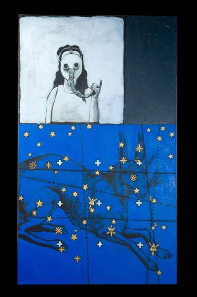 Mixed media on canvas